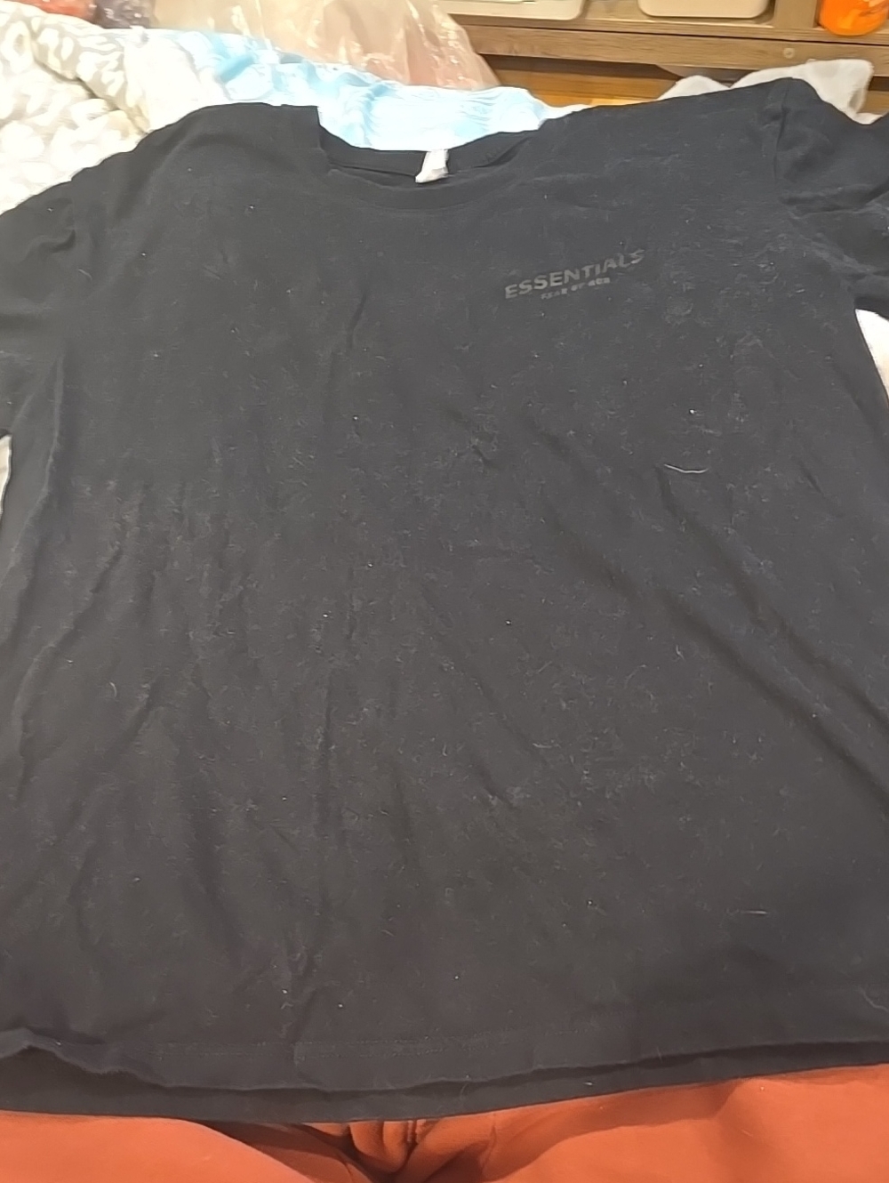 ❤️10/$30 Essentials Black Short-Sleeve Crewneck T-Shirt Fear Of God